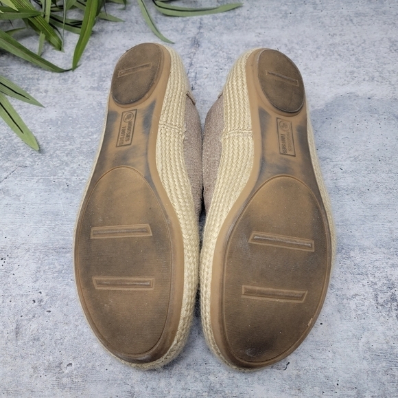 Mootsies Tootsies | Beige Sparkly Espadrille Flats - Picture 3 of 8